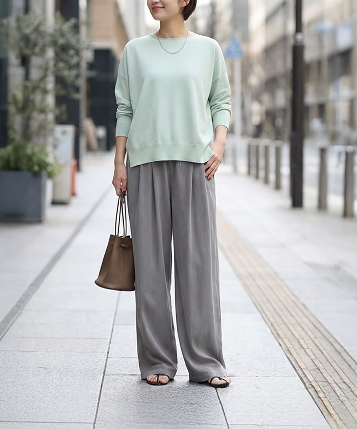 着用イメージ 163cm ミント