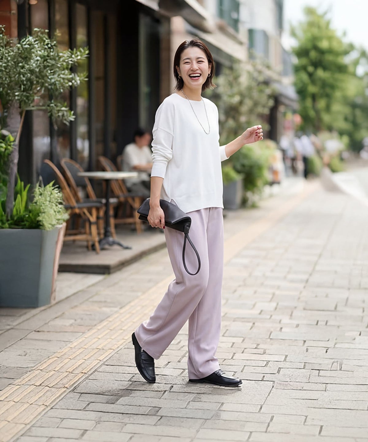 着用イメージ 163cm ホワイト