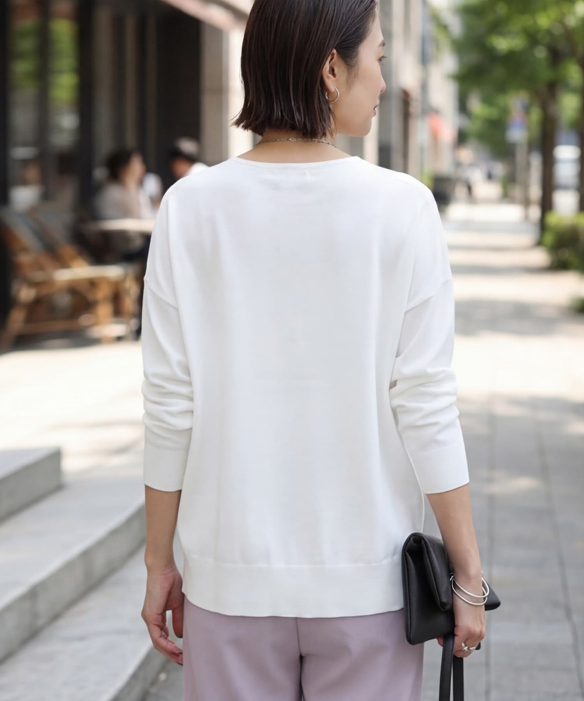 着用イメージ 163cm ホワイト