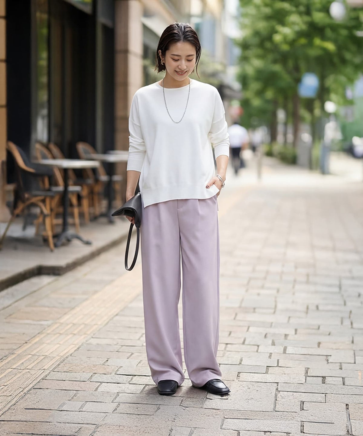 着用イメージ 163cm ホワイト