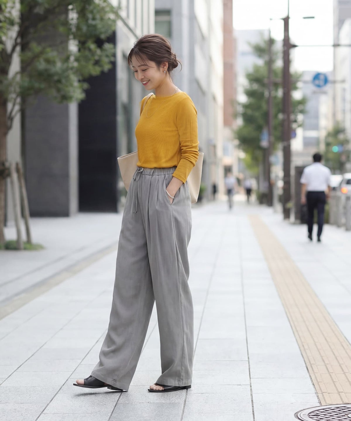 着用イメージ 163cm ヤマブキ