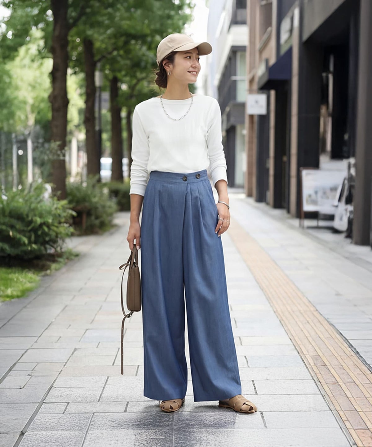 着用イメージ 163cm ホワイト