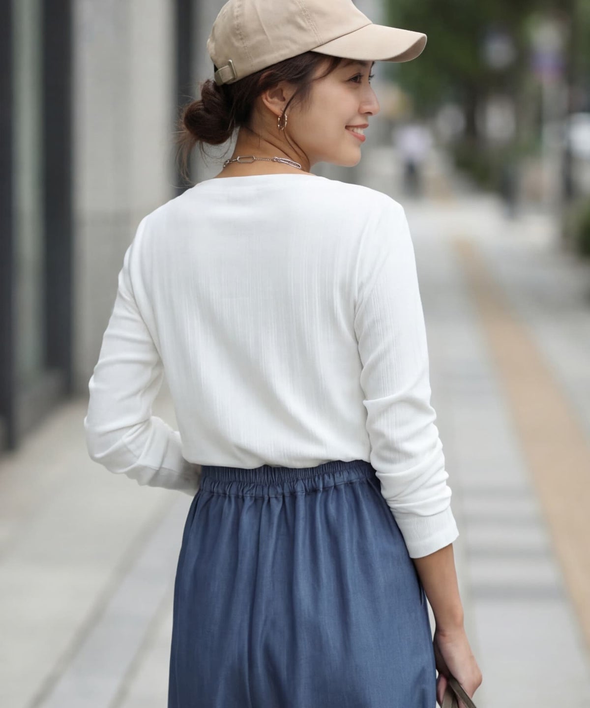 着用イメージ 163cm ホワイト