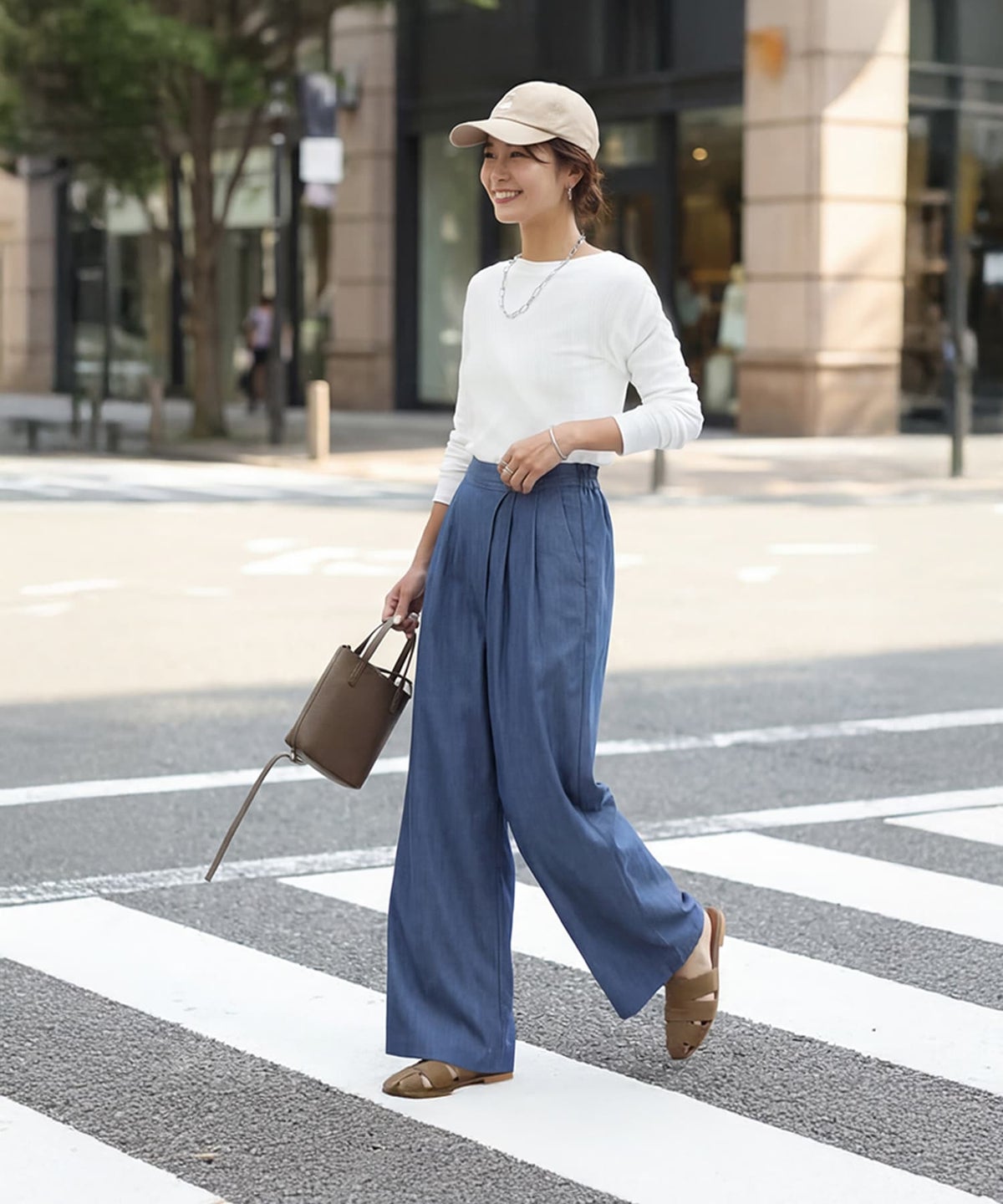 着用イメージ 163cm ホワイト