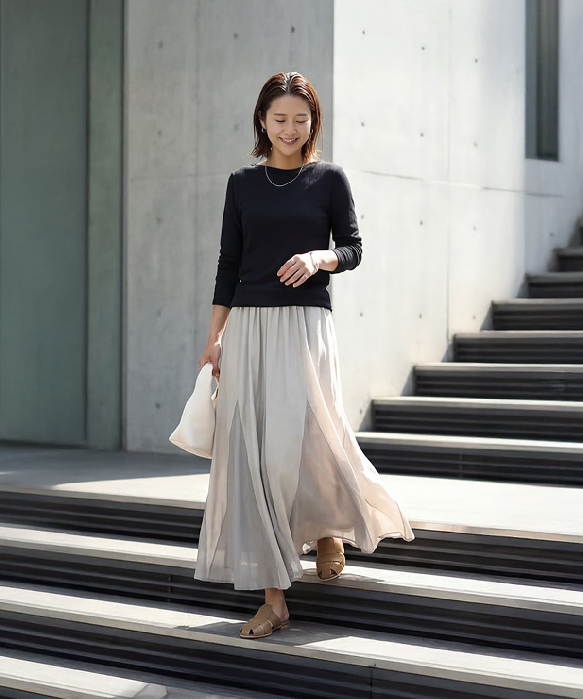 着用イメージ 163cm ブラック