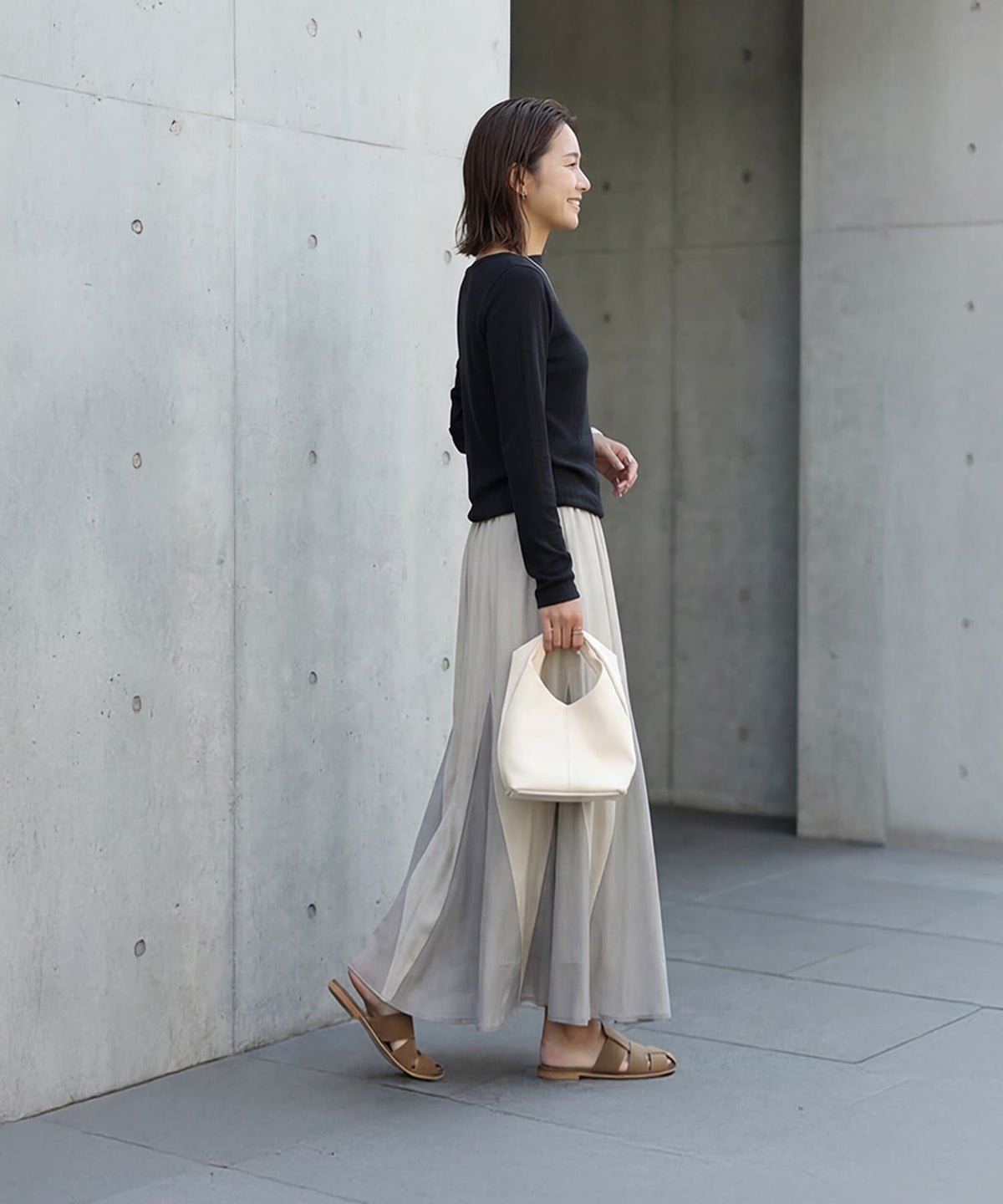 着用イメージ 163cm ブラック