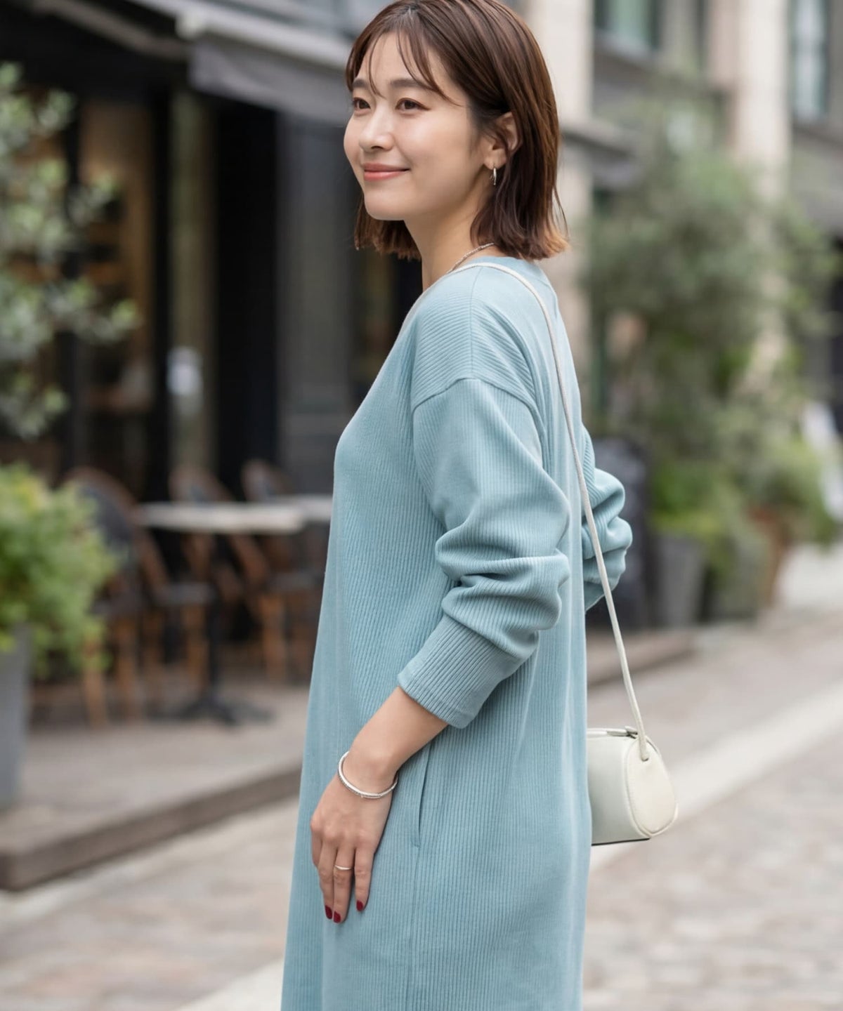 着用イメージ 165cm ライトブルー