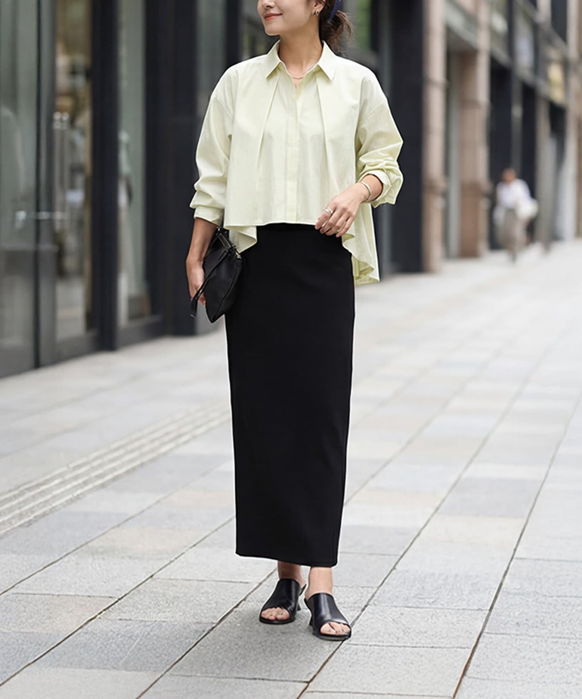 着用イメージ 163cm イエロー