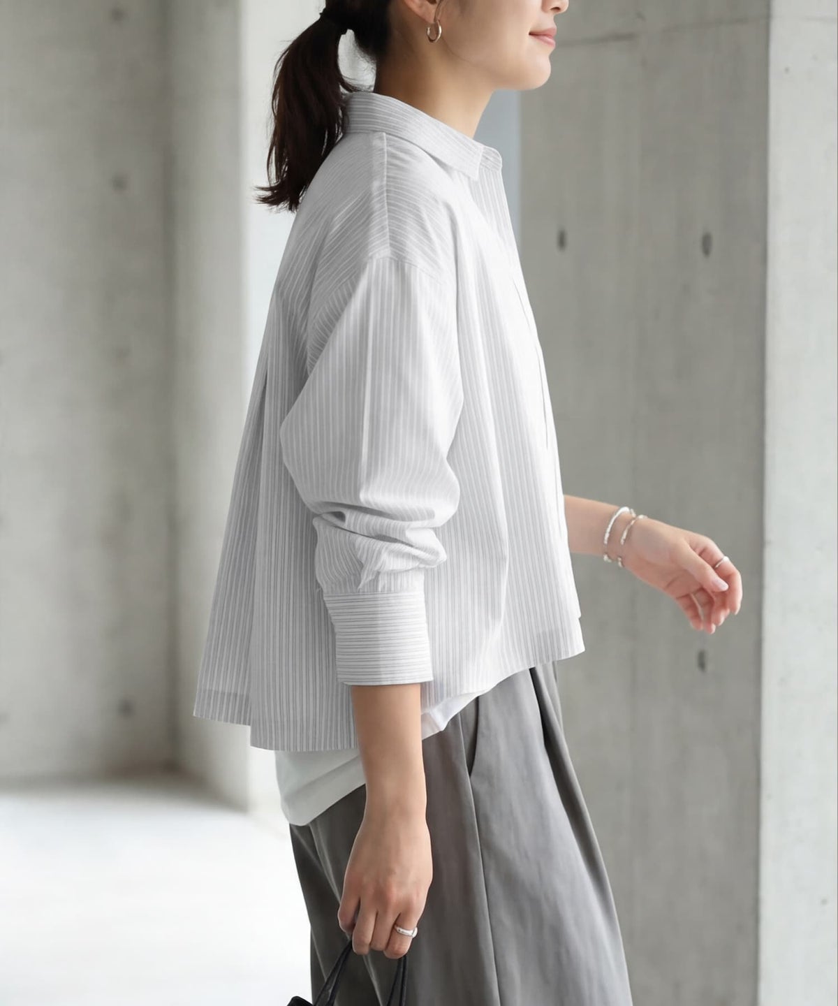 着用イメージ 163cm ホワイト