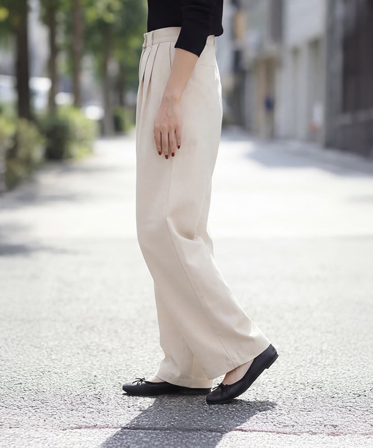 着用イメージ 163cm ブライトベージュ Sサイズ