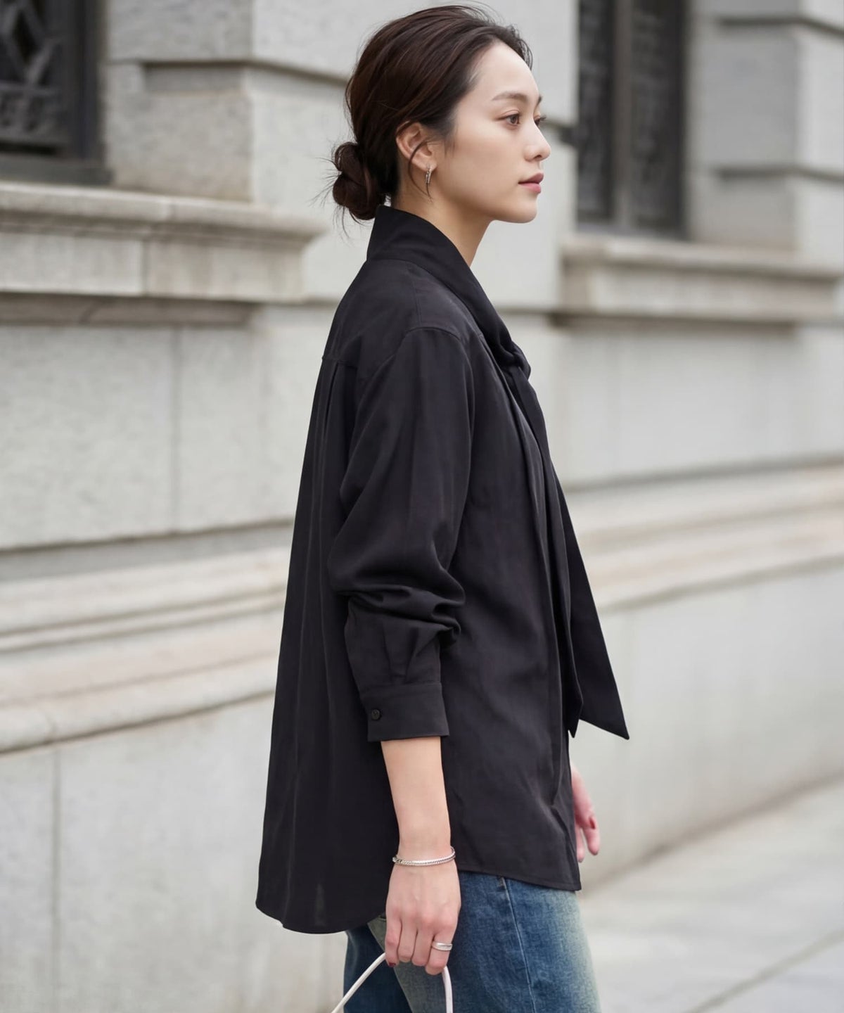 着用イメージ 163cm ブラック