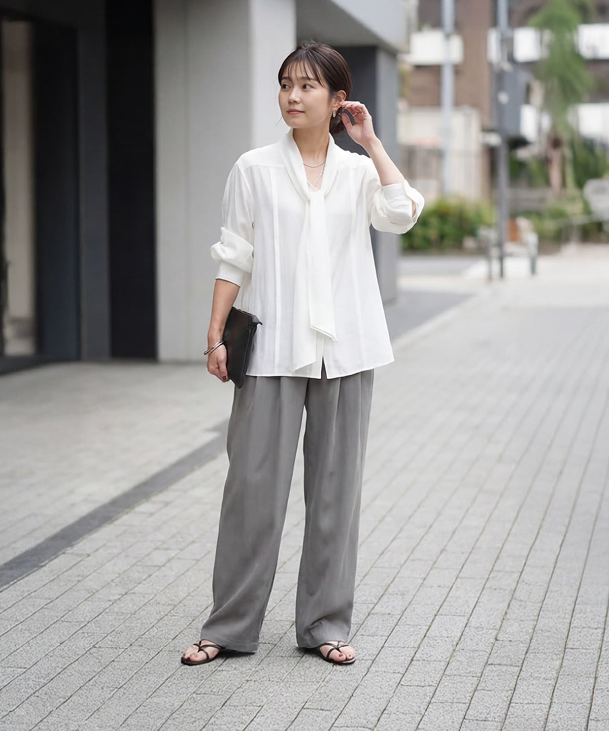 着用イメージ 163cm ホワイト