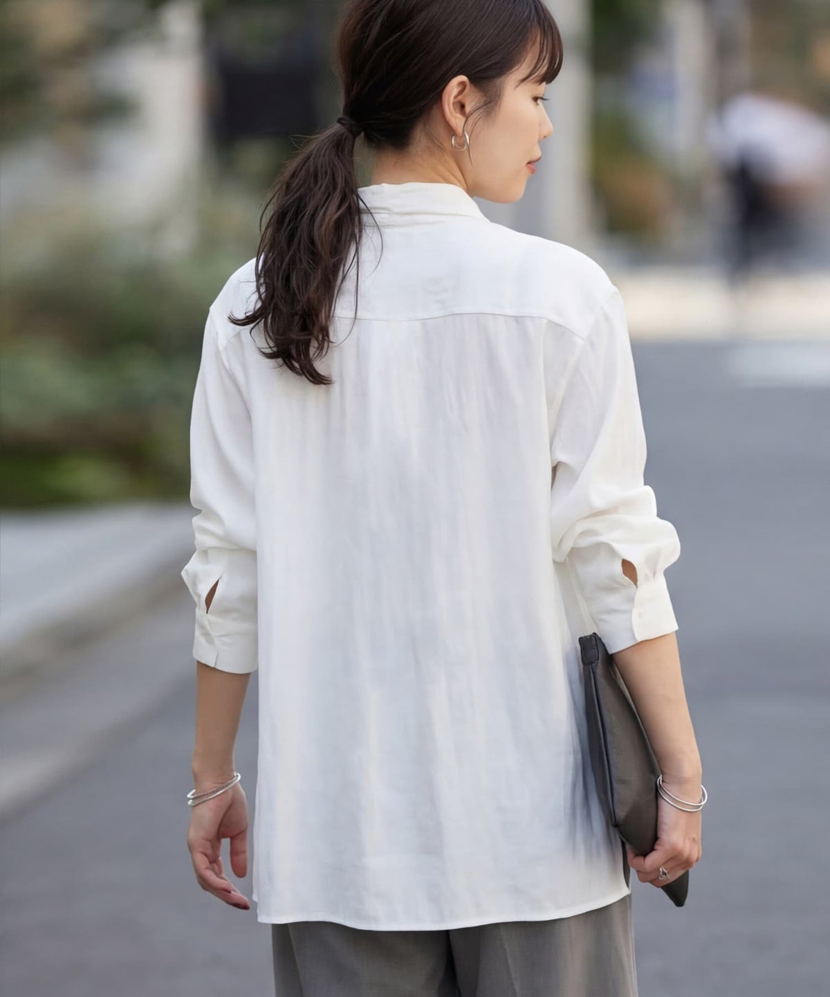 着用イメージ 163cm ホワイト