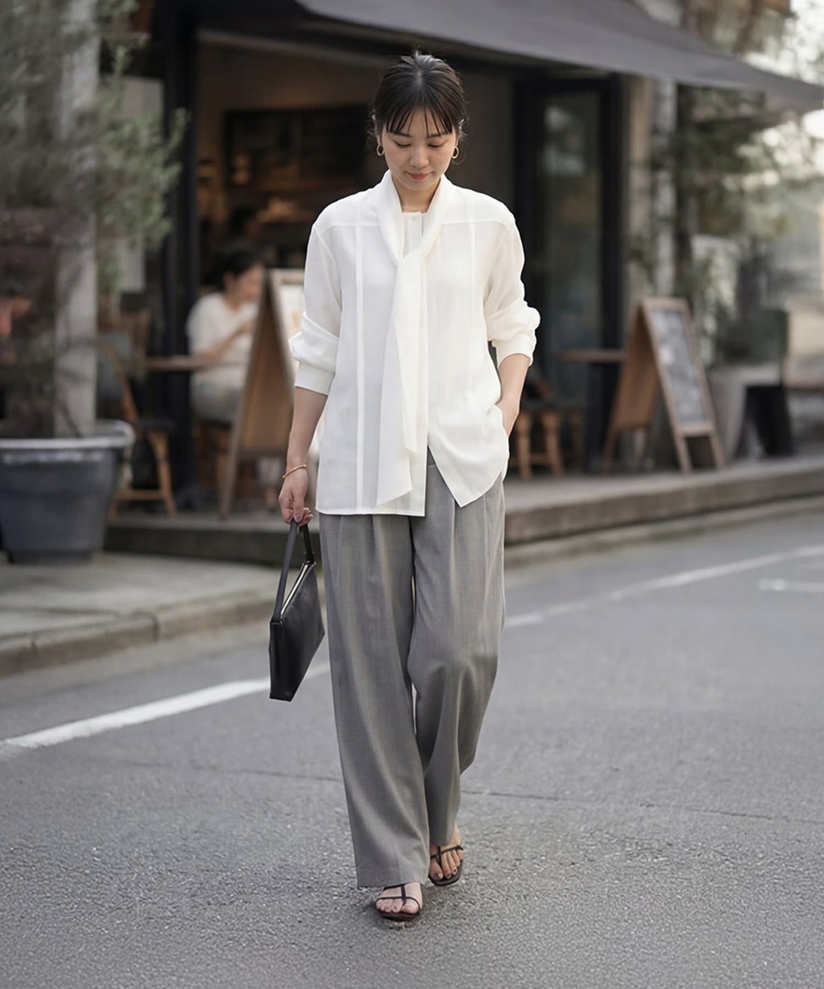 着用イメージ 163cm ホワイト