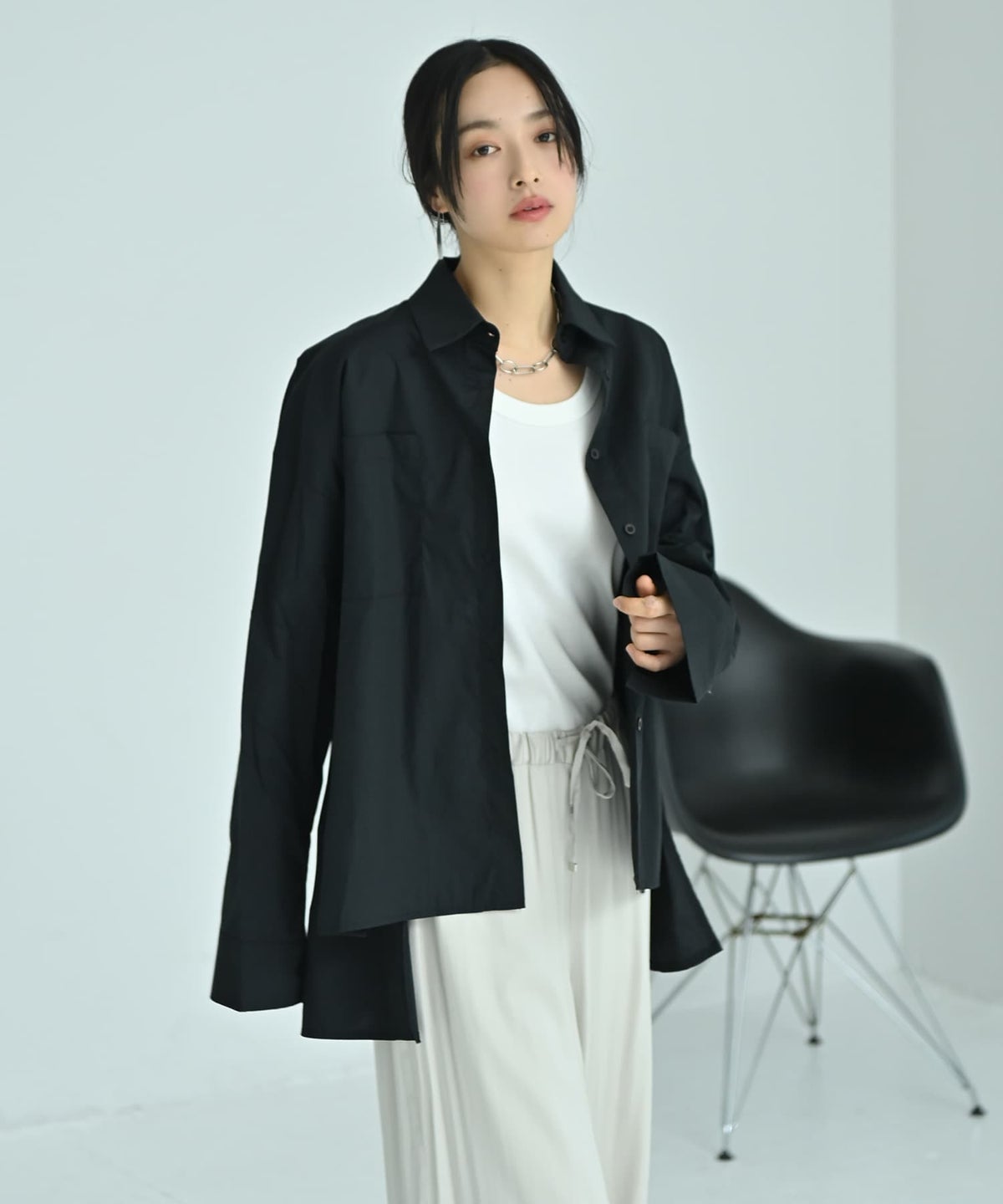 着用イメージ 167cm ブラック