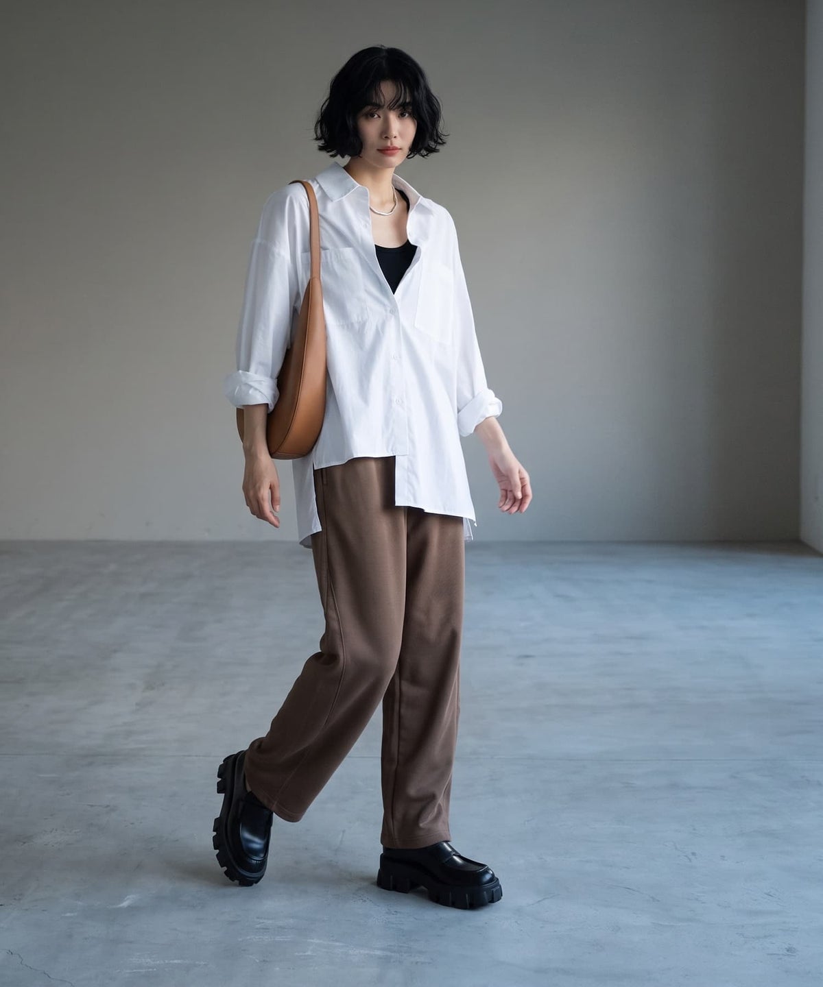 着用イメージ 170cm ホワイト