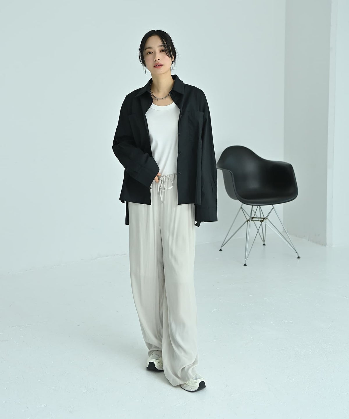 着用イメージ 167cm ブラック