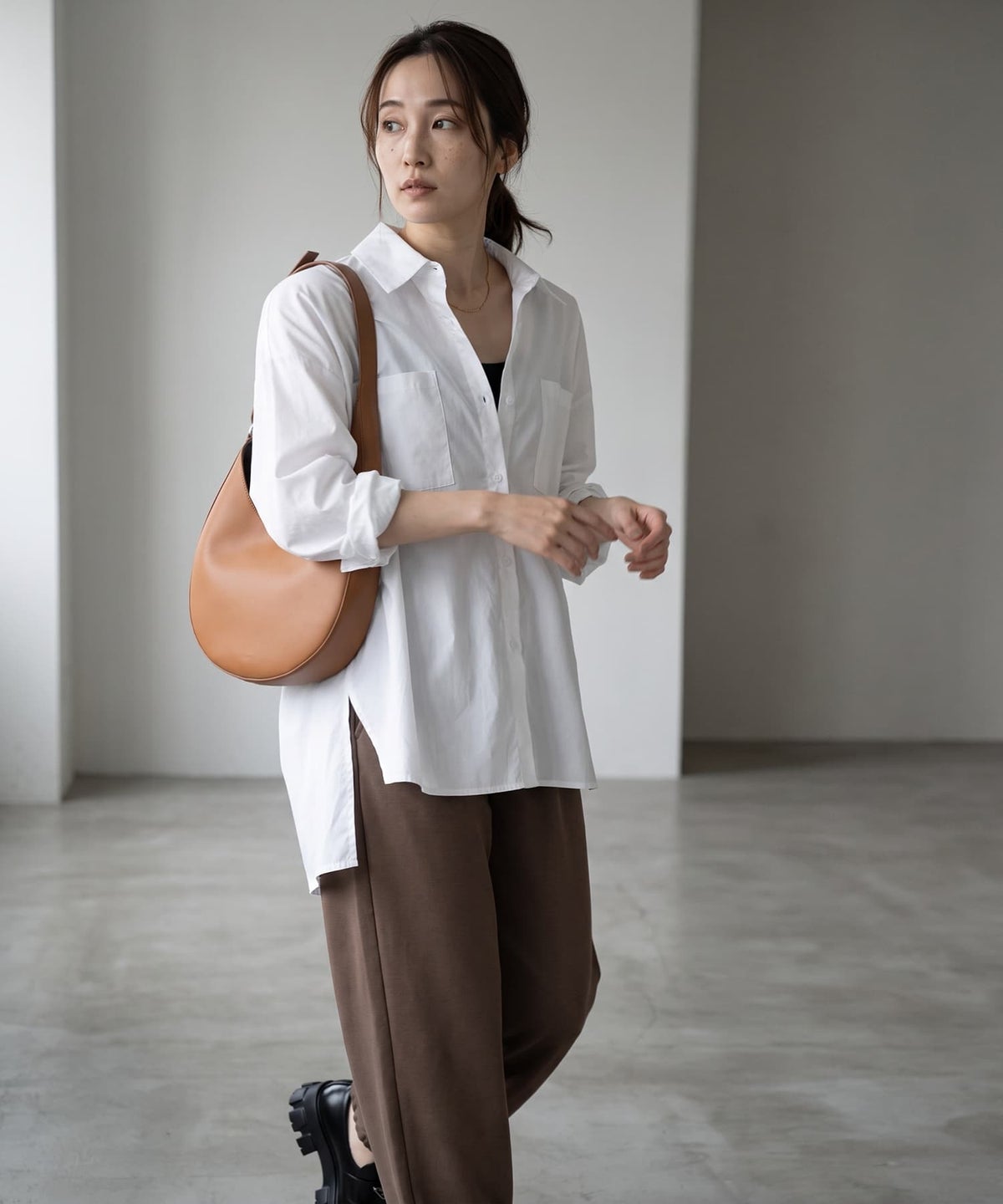 着用イメージ 170cm ホワイト