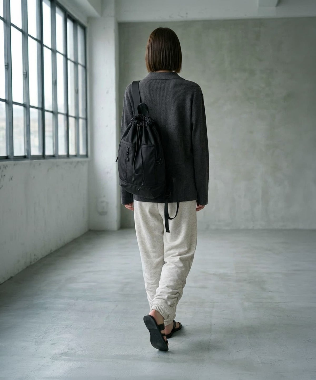 着用イメージ 170cm チャコール