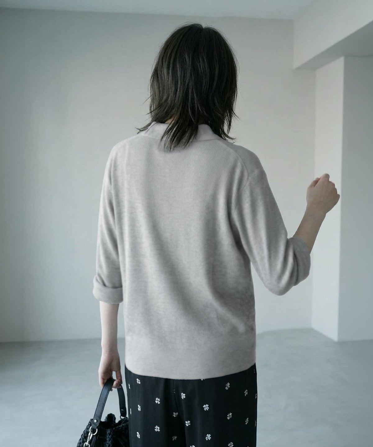 着用イメージ 170cm ライトグレー