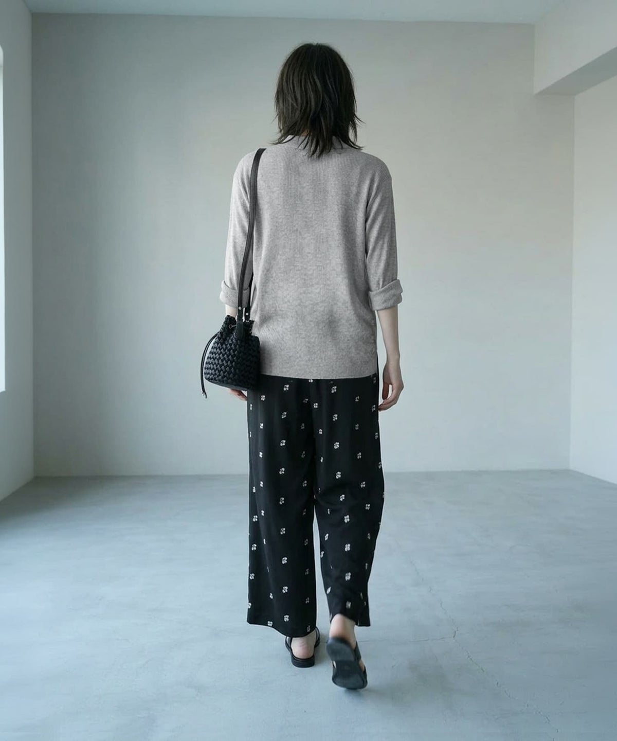 着用イメージ 170cm ライトグレー