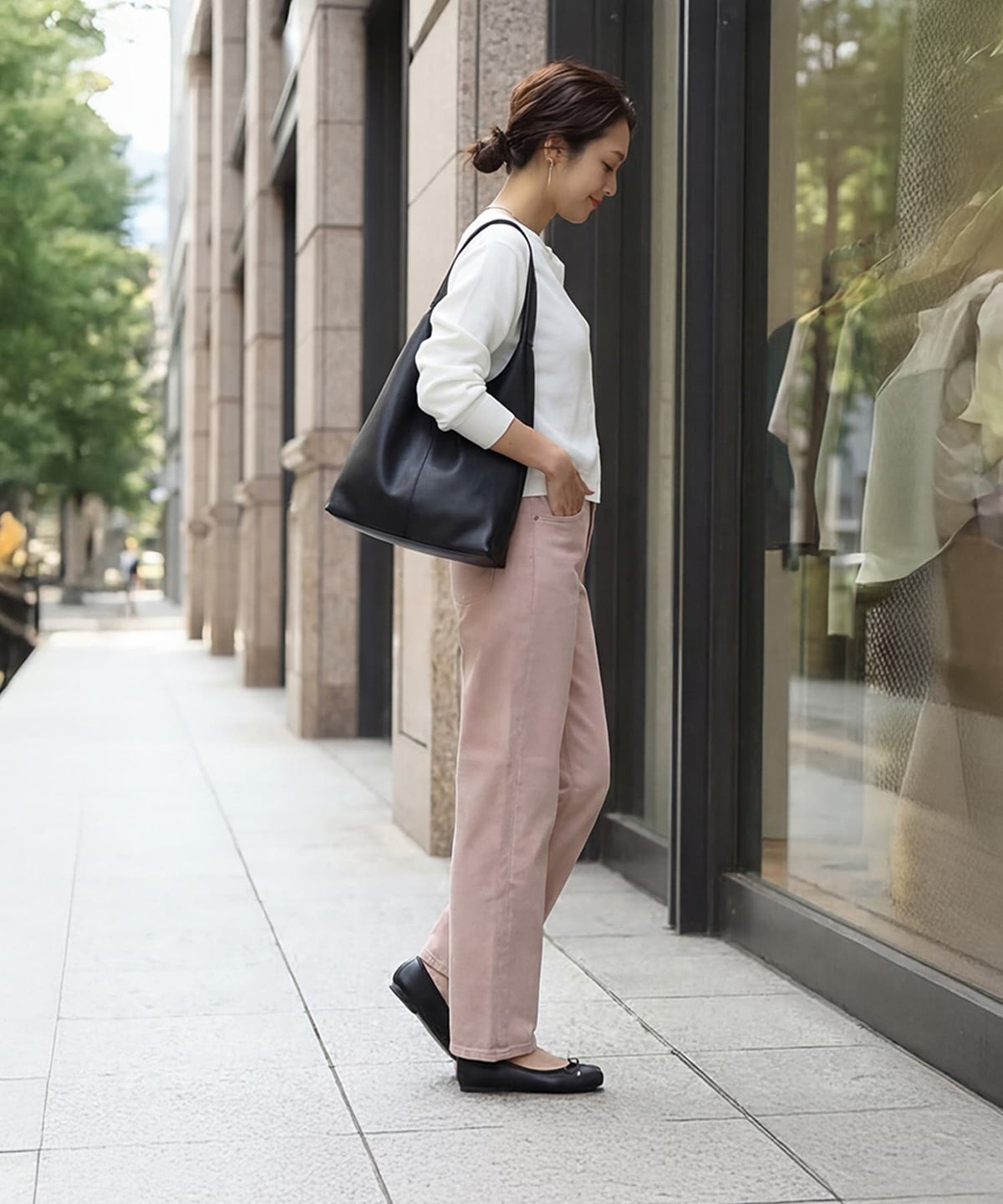 着用イメージ 163cm ピンク Sサイズ