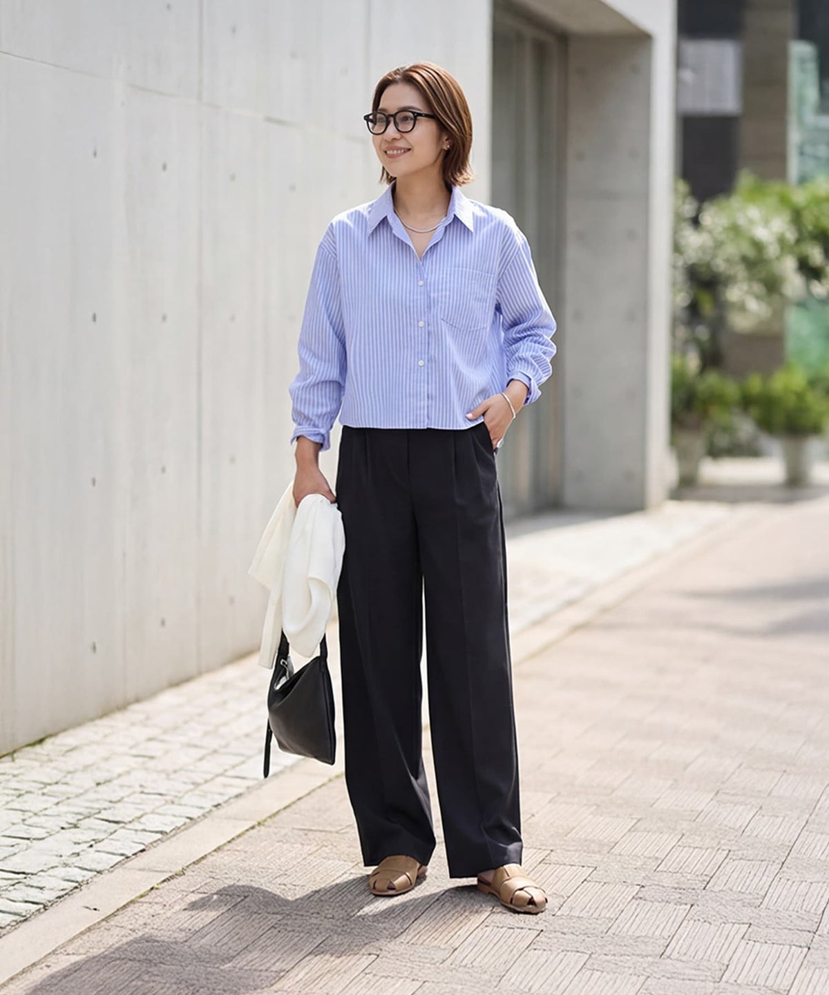 着用イメージ 163cm ライラックブルー