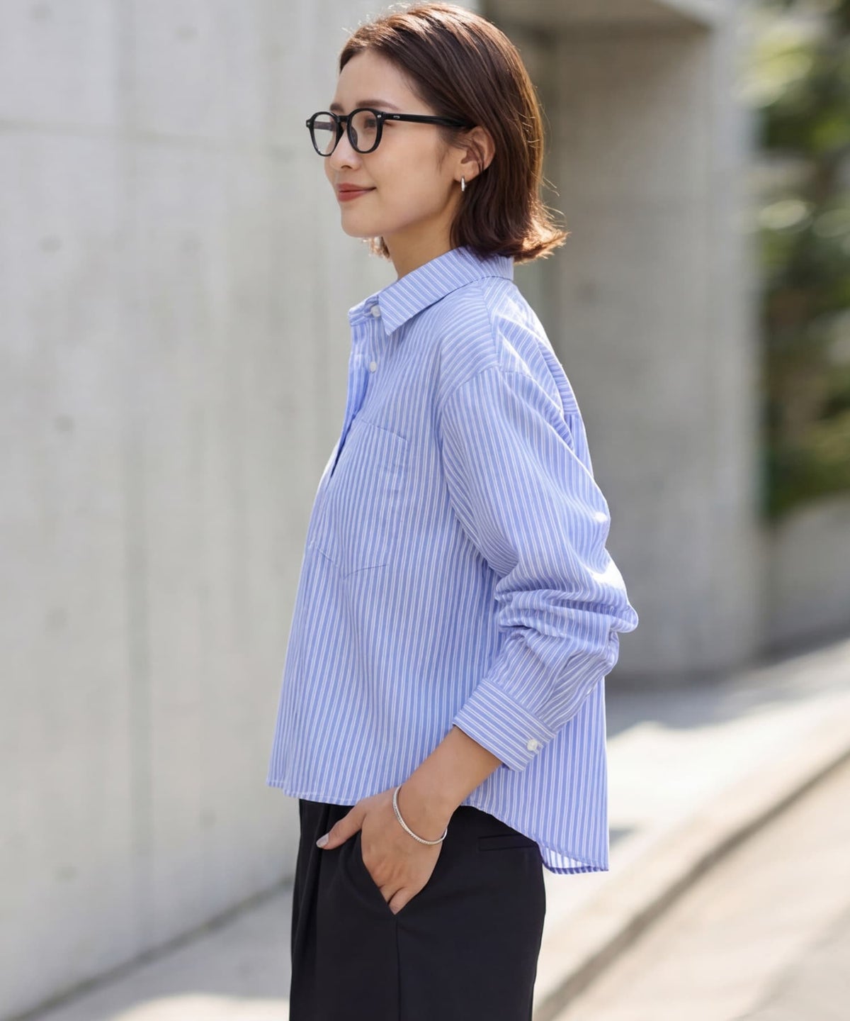 着用イメージ 163cm ライラックブルー