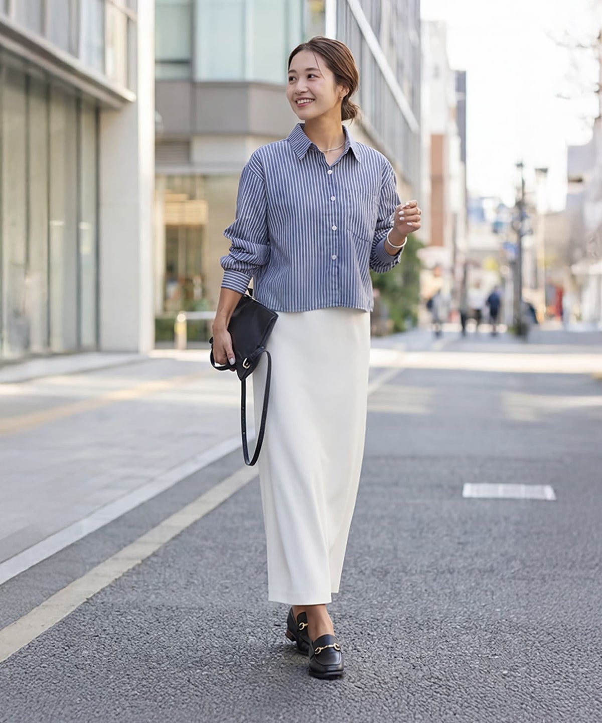 着用イメージ 163cm ネイビー