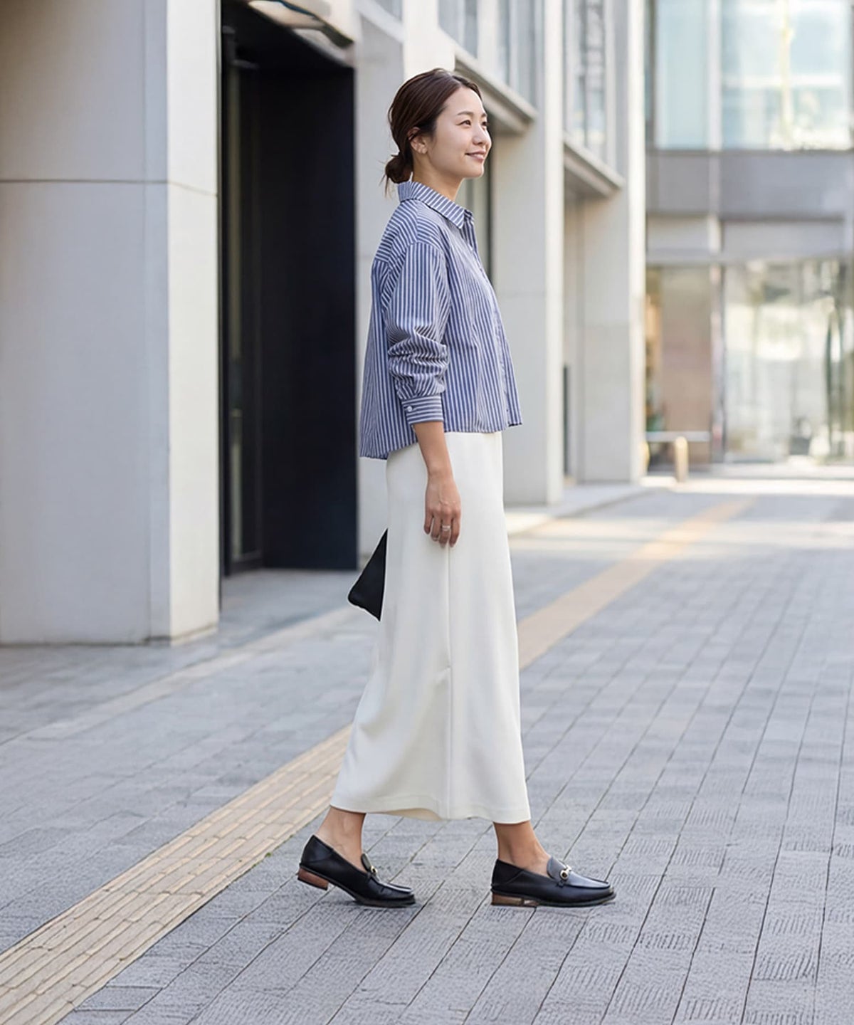 着用イメージ 163cm ネイビー