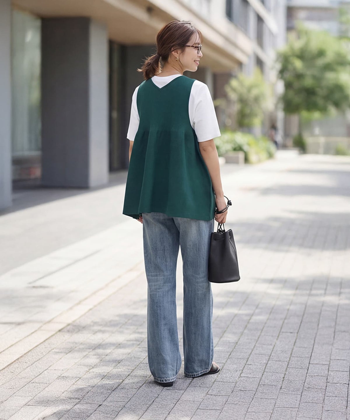 着用イメージ 163cm グリーン