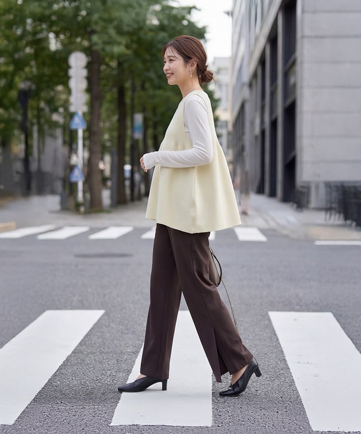 着用イメージ 163cm エクリュ