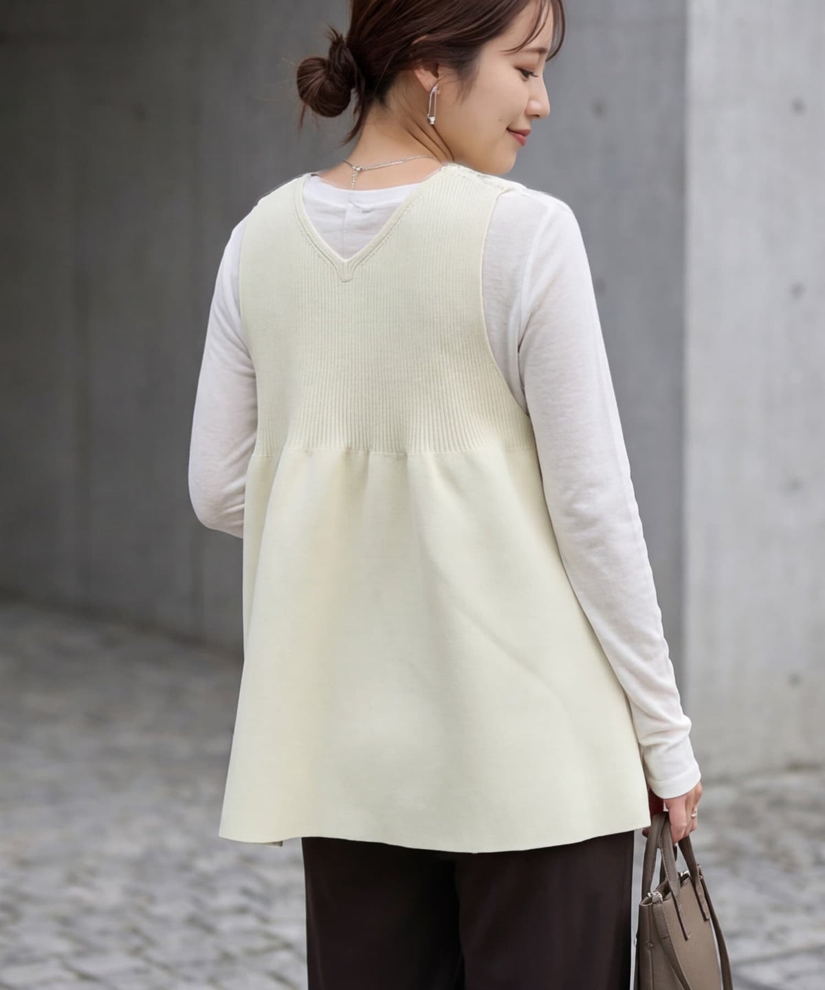 着用イメージ 163cm エクリュ