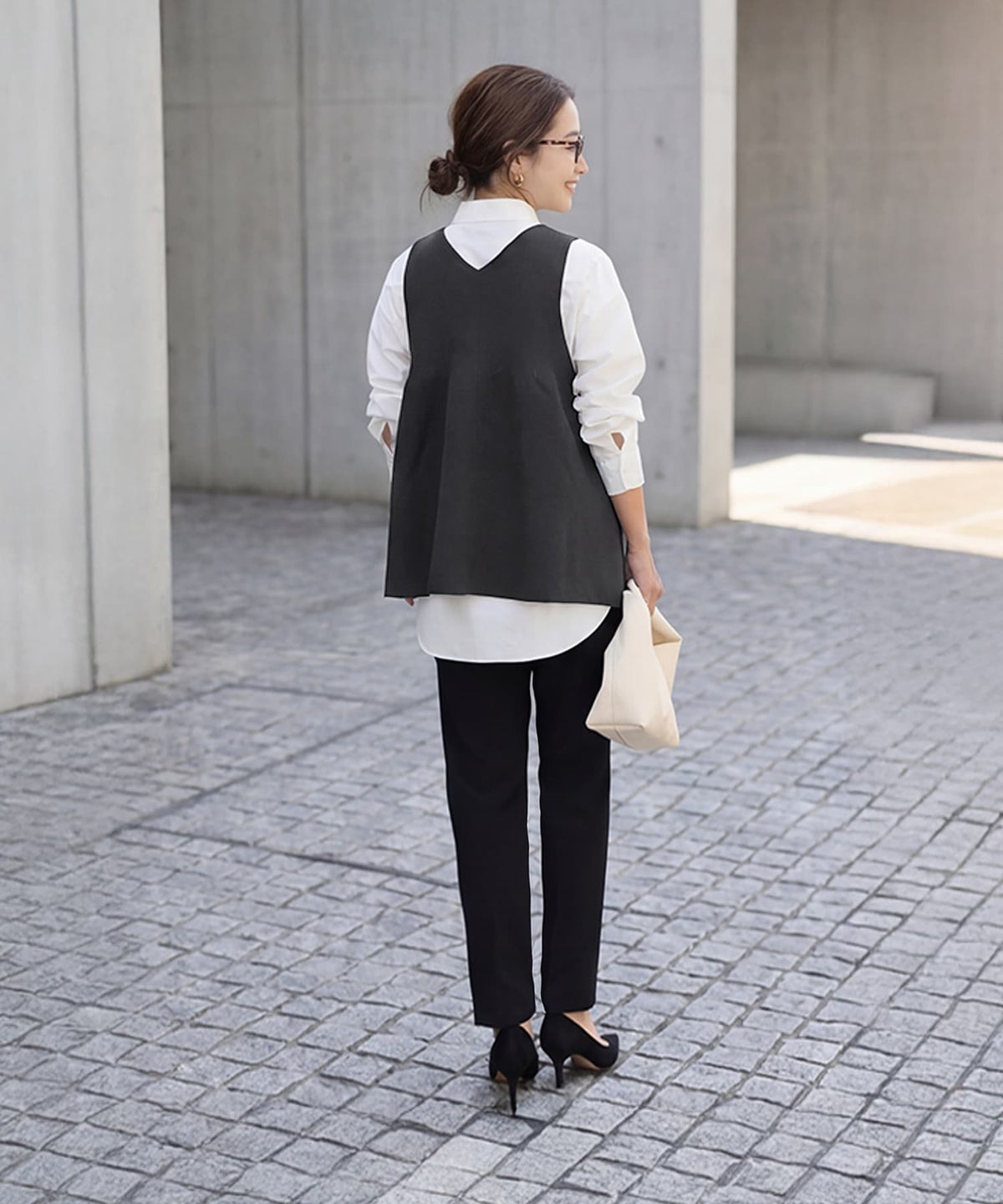 着用イメージ 163cm チャコール