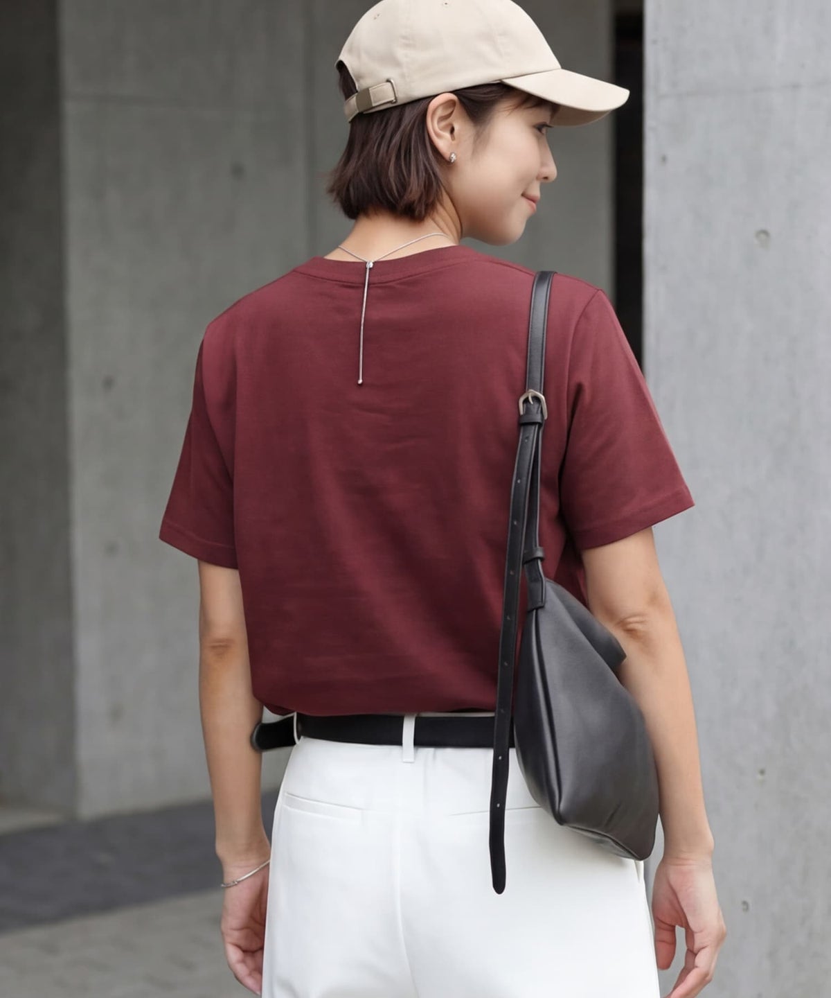 着用イメージ 163cm エンジ