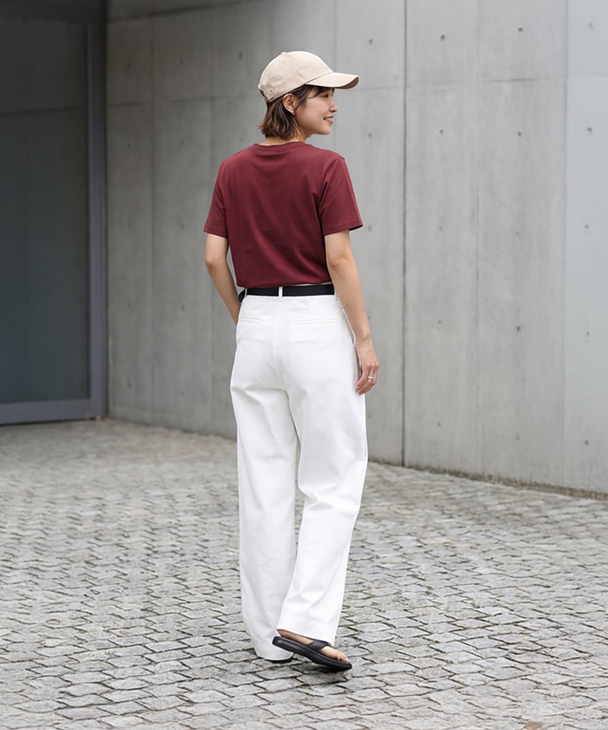 着用イメージ 163cm エンジ