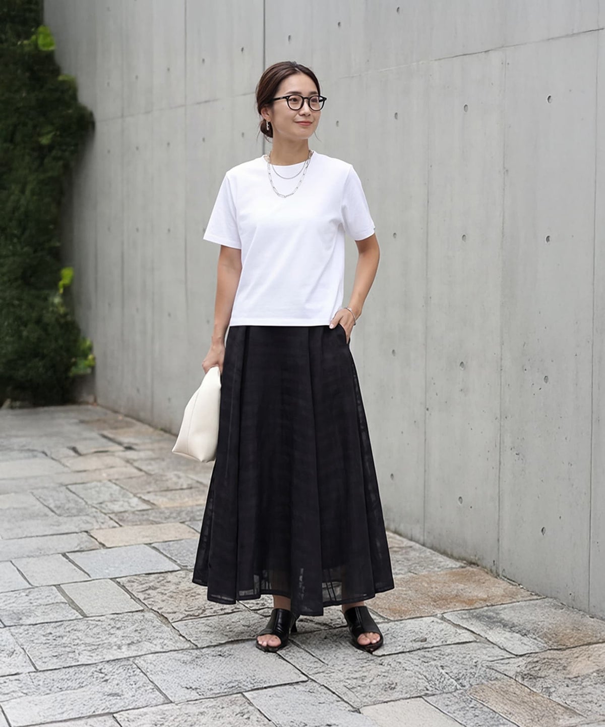 着用イメージ 163cm ホワイト