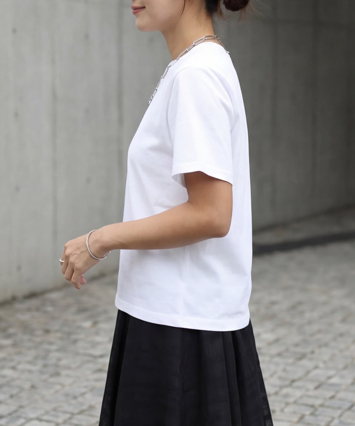 着用イメージ 163cm ホワイト