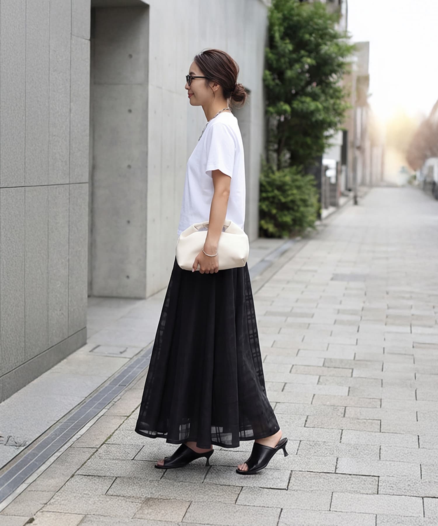56cm丈BASICコットンTシャツ | おしゃれな大人レディースファッション