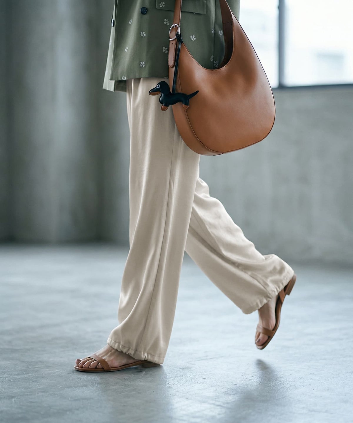 着用イメージ 170cm アイボリー