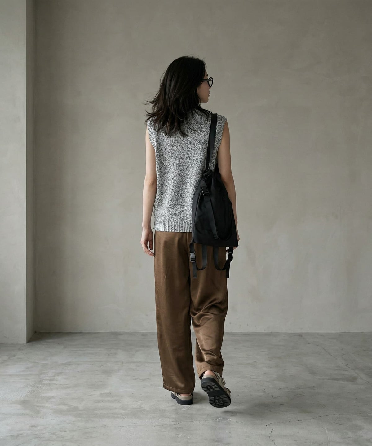 着用イメージ 170cm ブラウン