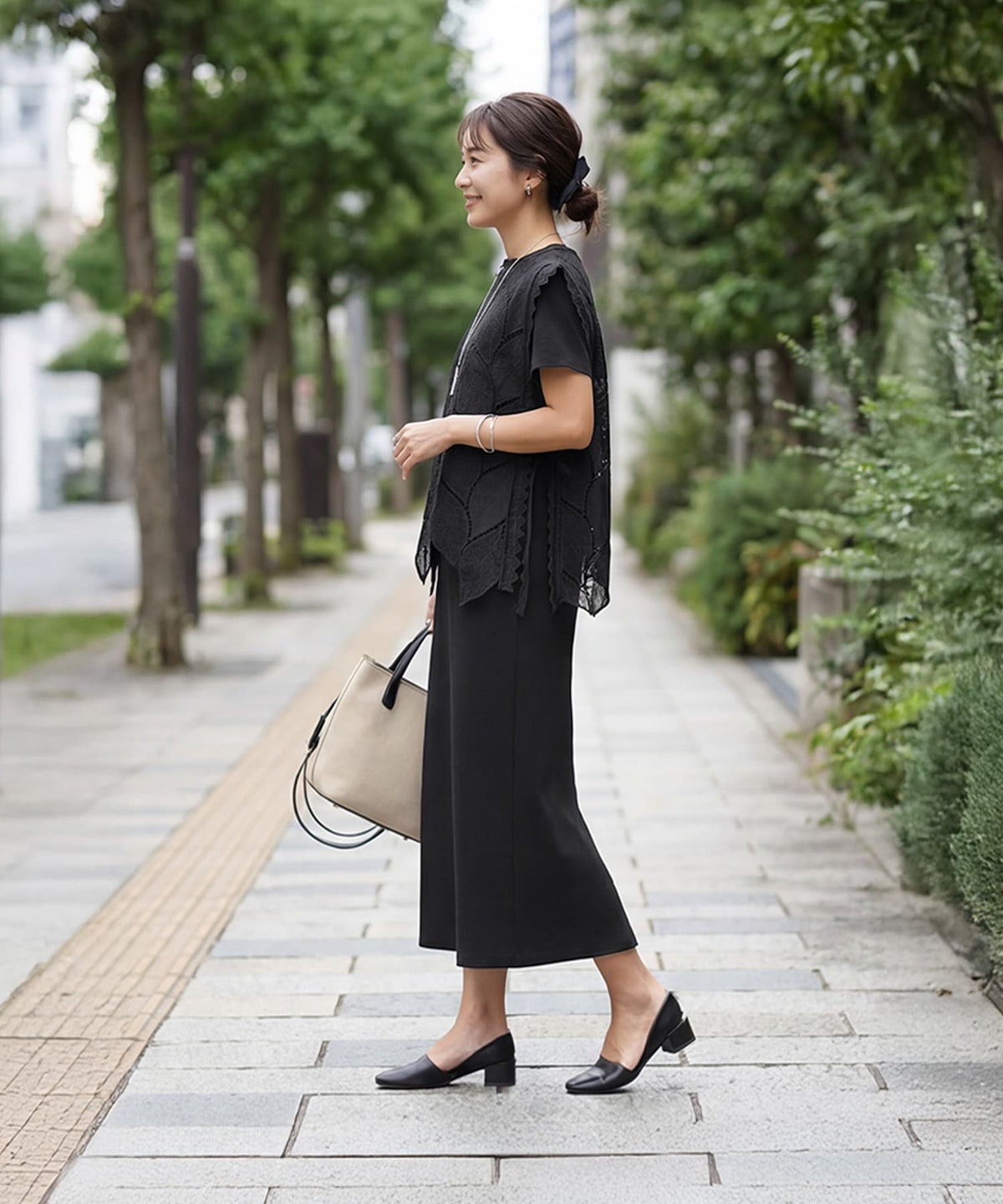 着用イメージ 163cm ブラック