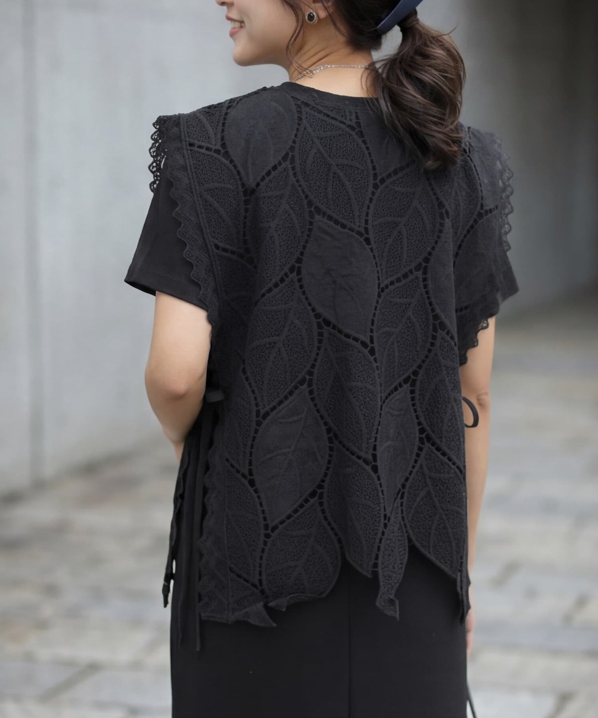 着用イメージ 163cm ブラック