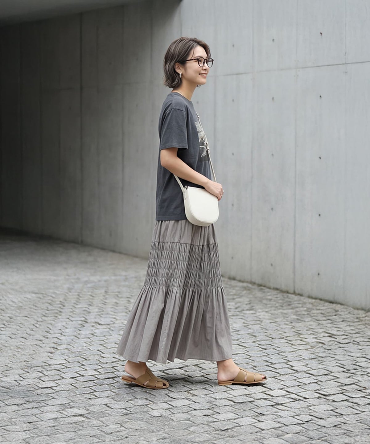 着用イメージ 163cm チャコール