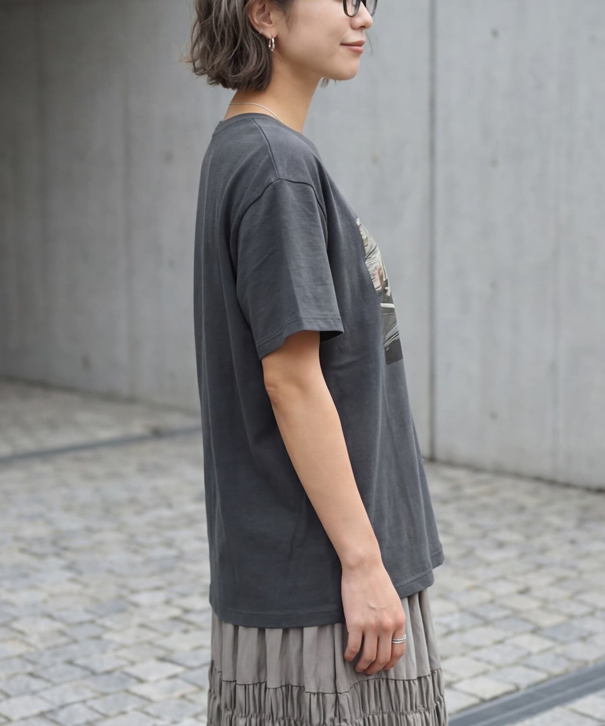 着用イメージ 163cm チャコール