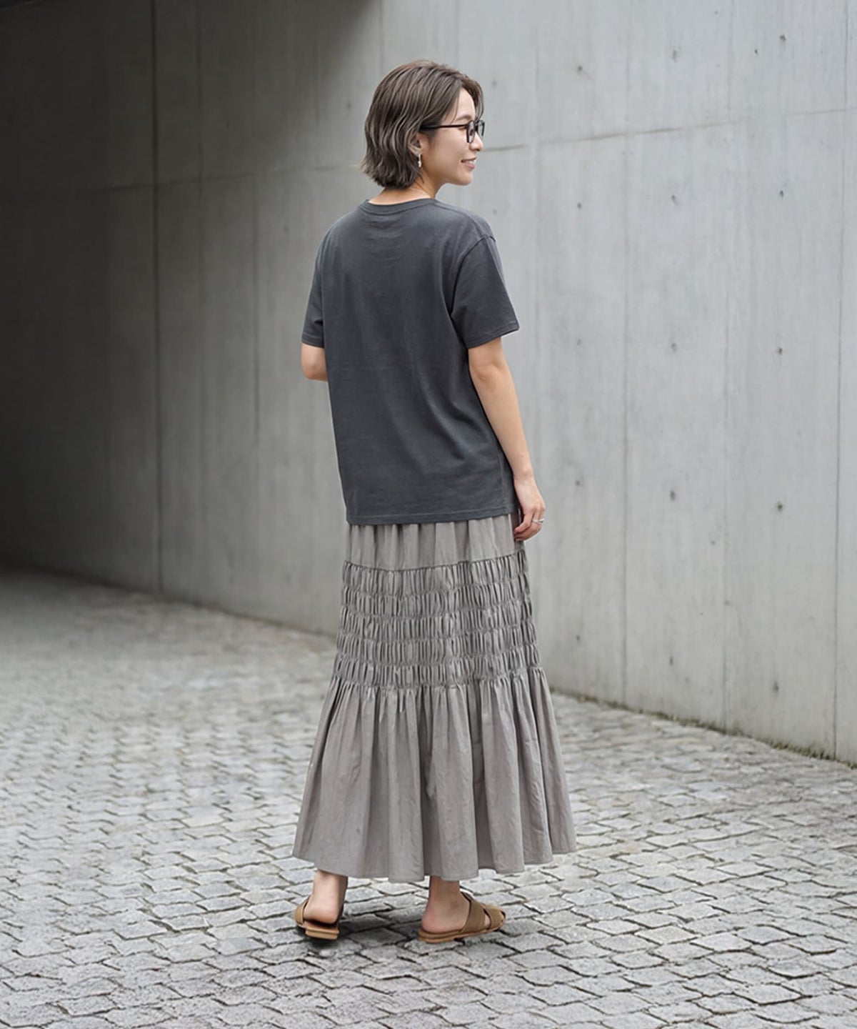 着用イメージ 163cm チャコール