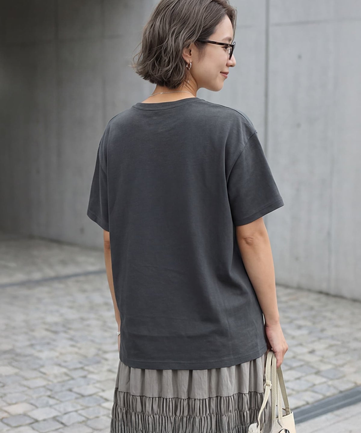 着用イメージ 163cm チャコール