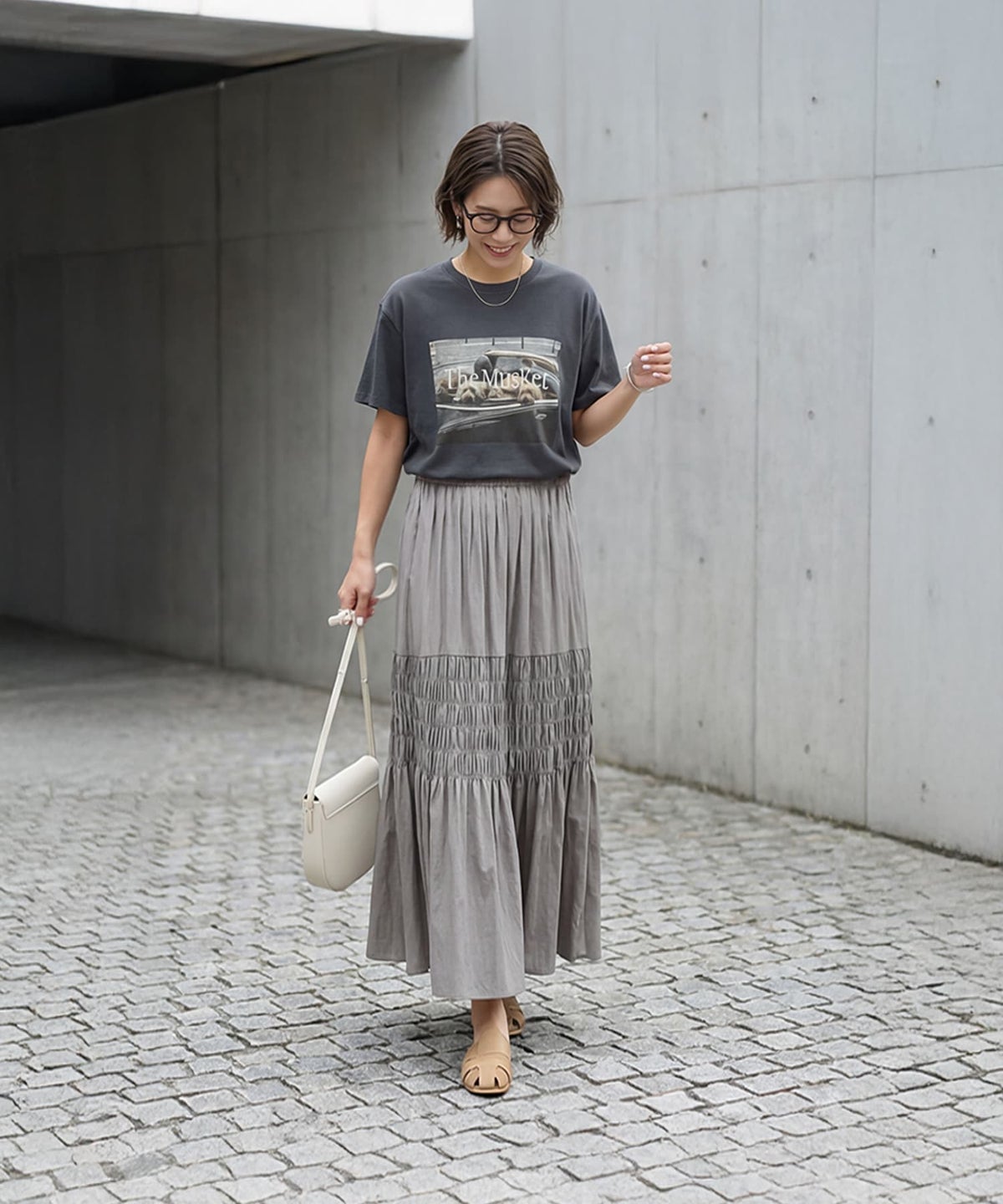 着用イメージ 163cm チャコール