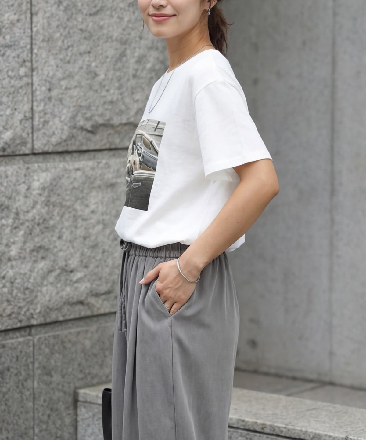 着用イメージ 163cm ホワイト