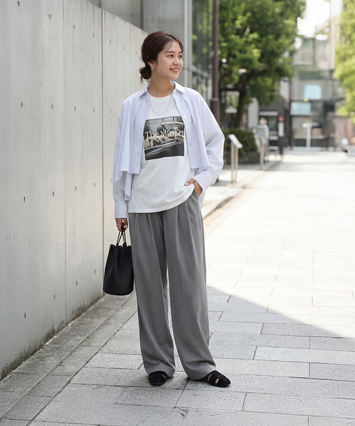 着用イメージ 163cm ホワイト